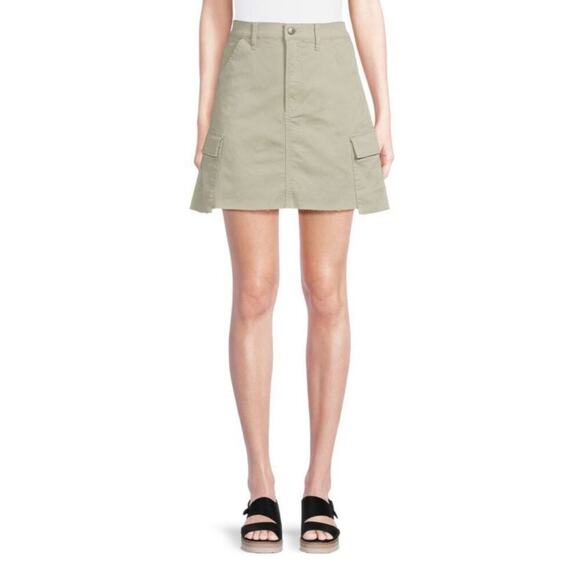 Joe's Jeans Dresses & Skirts - Joes Jeans Womens Size 24 Desert Sage Green Cargo Mini Skirt Raw Hem New